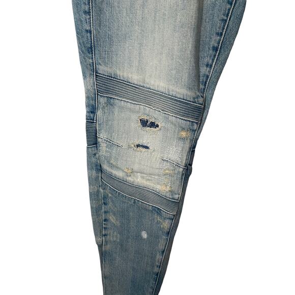 G-Star Raw Motac Deconstructed 3D High Rise Skinny Jean Light Wash Distressed 30 - Picture 9 of 16